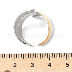304ステンレススチール製調節可能なカフリング  オープンリング  ゴールデン·ステンレス鋼色  19mm  内径：18.2mm&nbsp;RJEW-S626-01GP-A