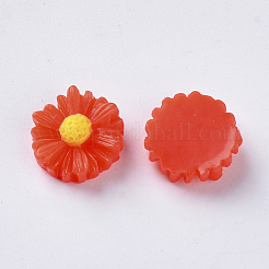 樹脂カボション  花  ミックスカラー  11x4.5mm&nbsp;X-CRES-S306-014B
