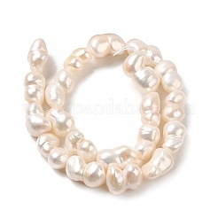 天然養殖淡水パールビーズ連売り  ピーナッツ  古いレース  8.5~22x10~18x8~10mm  穴：1mm  約21個/連  14.69~14.80''（37.3~37.6センチメートル）&nbsp;PEAR-E016-014
