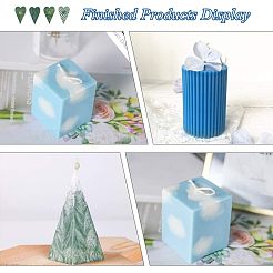 プラスチックキャンドル型セット  キャンドル作りツール用  環境に優しいキャンドル芯付き  コットンコード  透明  10.8x5.7x5.7cm  8.6mm  6.4x5.6x5.6cm  3個/セット&nbsp;AJEW-OC0001-06
