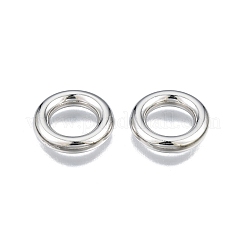 ラックメッキ合金リンキングリング  カドミウムフリー＆ニッケルフリー＆鉛フリー  丸いリング  プラチナ  16x3mm  内径：9mm&nbsp;PALLOY-N150-63