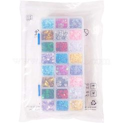プラスチックスパンコールビーズ  半カップ状のスパンコールビーズ  中ハート孔  ミックスカラー  4x0.5mm  穴：1mm  60 G /ボックス  5x0.5mm  穴：1mm  60 G /ボックス&nbsp;PVC-NB0001-02