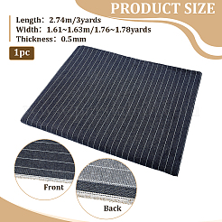 3ヤードのストライプデニムコットン生地  服装アクセサリー  ミッドナイトブルー  1610~1630x0.5mm&nbsp;DIY-FG0010-61