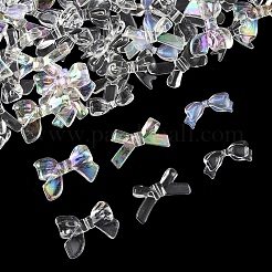 70個7スタイルの透明アクリルビーズ  蝶結び  ミックスカラー  14~24.5x29.5~34x5.5~7.5mm  穴：1~2mm  10個/スタイル&nbsp;TACR-FS0001-58