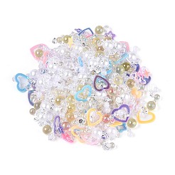 プラスチック、樹脂、ガラスの輝くネイルアートグリッター  マニキュアスパンコール  キラキラネイルスパンコール  混合図形  淡いチソウ  2~6x2~7x0.3~1.5mm  約28125個/袋&nbsp;MRMJ-T080-13D