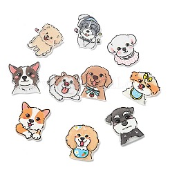 20個10スタイルのアクリルカボション  犬  ミックスカラー  25.5~30.5x24~30x2~2.5mm  2個/スタイル&nbsp;SACR-CJ0001-87