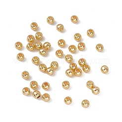 真鍮ビーズ  長持ちメッキ  ラウンド  18KGP本金メッキ  4x3.5mm  穴：1.5mm&nbsp;KK-A171-06G-03