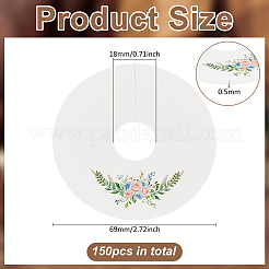 紙製ワイングラスチャーム  ブランクのゴブレットマーカー  フラットラウンド  69x0.5mm  内径：18mm&nbsp;AJEW-WH0080-13C