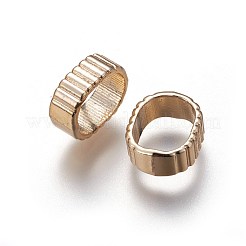 合金スライドチャーム  オーバル  ライトゴールド  12x10x4.5mm  穴：7.5x9.5mm&nbsp;PALLOY-E502-01G-AAA
