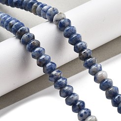 天然ブルースポットジャスパービーズ連売り  ソーサービーズ  8x5mm  穴：0.6mm  約40個/連  7.76''（19.7センチメートル）&nbsp;G-P559-A15-01