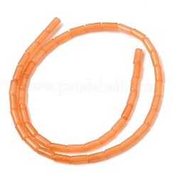 天然石ホワイトジェイドビーズ連売り  コラム  染め  オレンジ  8~8.5x4mm  穴：0.8mm  約46~47個/連  15.35''~15.55''（39~39.5センチメートル）&nbsp;G-Z145-A01-01G
