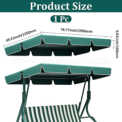 オックスフォード布製屋外中庭スイング屋根カバー  グリーン  1950x1250x0.2mm&nbsp;AJEW-WH20816-215
