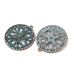 合金のチベット風チャーム  赤い銅と緑の緑青  混合図形  27~50x21~37.5x1.5~4mm  穴：1.4~2.5mm&nbsp;FIND-B055-02