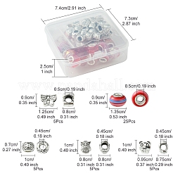 DIY チベット スタイル 合金 & 樹脂 ヨーロッパ ビーズ 作成 ファインディング キット  暗赤色  9~10x8~13.5x7.5~13.5mm  穴：4.5~5mm  45個/セット&nbsp;DIY-FS0006-78E
