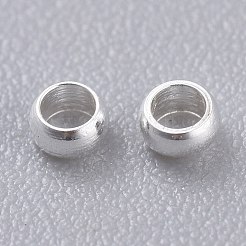 201ステンレススチールスペーサービーズ  ロンデル  銀  2x1mm  穴：1.2mm&nbsp;STAS-K210-40B-S