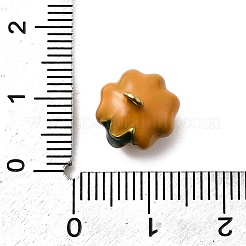 304ステンレススチールエナメルペンダント  イオンプレーティング（ip）  18KGP本金メッキ  カボチャ  10.5x11mm  穴：1.4mm&nbsp;STAS-I355-08G-03