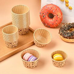 100種類のスタイルの紙製ベーキングカップ2個  フルートカップケーキライナー  耐熱皿アクセサリー  小麦  44~70x35~37mm  内径：52mm  50個/スタイル&nbsp;BAKE-CJ0001-01