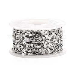 変色しにくい304ステンレススチールリンクチェーン  溶接されていない  スプールで  ステンレス鋼色  2x0.5mm  約32.81フィート（10m）/ロール&nbsp;CHS-K016-04P