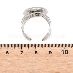 304ステンレス鋼オープンカフリング部品  ラウンドベゼルカップリングセッティング  ステンレス鋼色  12.5mm  19mm  トレイのサイズ：16mm&nbsp;STAS-F366-06E-P