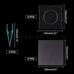 DIYヒューズビーズキット  5x5mm diyヒューズビーズに使用されるabcプラスチックペグボード付き  熱安定性アイロン用紙とプラスチックヒューズビーズピンセット  ミックスカラー  18個/セット&nbsp;DIY-NB0004-18
