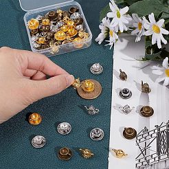60個6スタイルの合金製小さな手作りチャームペンダント  カップ＆ケトル  ミックスカラー  13~14x14~16x7x8mm  穴：2mm  10個/スタイル&nbsp;FIND-CA0005-01