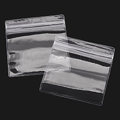 PVC製再封可能袋 40枚  セルフシールバッグ  正方形  透明  8.5x8x0.03~0.15cm  片側の厚さ：4.7ミル（0.12mm）&nbsp;ABAG-TADJ0001-03