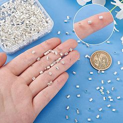 真鍮スペーサービーズ2袋  チューブ  銀  3x2.5mm  穴：2.3mm  500個/袋&nbsp;KK-PH0005-56