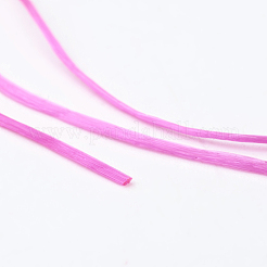日本の平らな弾性結晶ストリング  弾性ビーズ糸  ストレッチブレスレット作り用  ショッキングピンク  0.5mm  約328.08ヤード（300m）/ロール&nbsp;EW-G004-0.5mm-33
