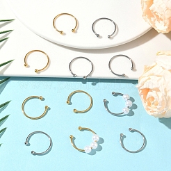 20個 2色 304ステンレススチール製カフリング  ガンメタ色＆ステンレス鋼カラー  1.2mm  内径：18mm  10個/カラー&nbsp;RJEW-SC0001-35