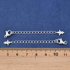 真鍮製チェーンエンドパーツ  銀  70mm&nbsp;KK-H524-19S