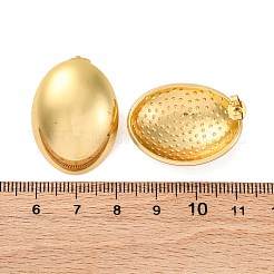 女性用304ステンレススチールスタッドピアス  イオンプレーティング（ip）  オーバル  18KGP本金メッキ  28.5x21.5mm&nbsp;EJEW-L296-031G