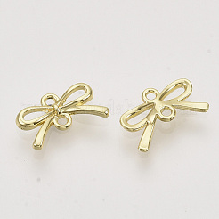 合金リンクコネクター  蝶結び  ライトゴールド  8x13x2mm  穴：1.2mm&nbsp;PALLOY-N150-41