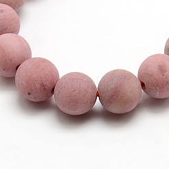 天然のつや消しロードナイトラウンドビーズ連売り  6mm  穴：1mm  約63~65個/連  14.9~15.6インチ&nbsp;G-M064-6mm-04