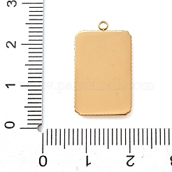 304ステンレススチールクリスタルラインストーンペンダント  パリのチャームが付いた長方形  ゴールドカラー  23x13.5x2mm  穴：1.4mm&nbsp;SA-CBA59D3-02G