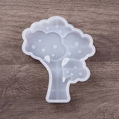DIYキャンドルシリコンモールド  デコレーションメイキング  キャンドル作り用  ツリー  ホワイト  13x11.2x2.5cm&nbsp;LS-AJEW-M228-16