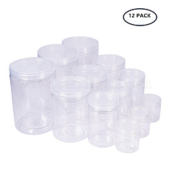 プラスチックビーズ収納ケース  コラム  透明  3pcs /サイズ  12個/セット&nbsp;CON-BC0003-07