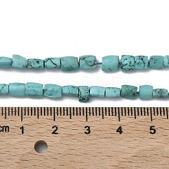 染色された天然クラックルターコイズビーズ連売り  フラット  4.5~5.5x4~5.5x3~4mm  穴：0.6mm  約82~84個/連  15.04''（38.2センチメートル）&nbsp;G-K365-G03-02