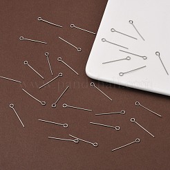 変色しにくい304ステンレススチール製アイピン  ステンレス鋼色  25mm  穴：2mm  ピン：0.7mm&nbsp;STAS-R045-25mm