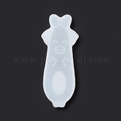 シリコンモールド  レジン型  ヘアアクセサリー クラフト作りに  豚の模様  69x27.5x5mm  内径：25x65mm&nbsp;LS-DIY-J009-04H