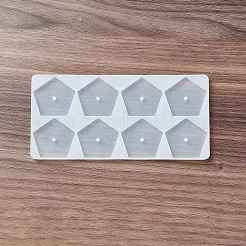 シリコンモールドを作るDIY回転香りのキャンドル  五角形  ホワイト  9.2x19.5x0.7cm  穴：4mm  内径：4.3x4.6のCM&nbsp;LS-DIY-E055-37
