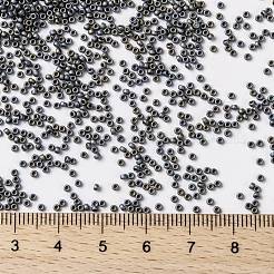 MIYUKIラウンドロカイユビーズ  日本製シードビーズ  （rr2002)マットメタリックシルバーグレー  15/0  1.5mm  穴：0.7mm  約5555PCS /ボトル  10 G /ボトル&nbsp;SEED-JP0010-RR2002