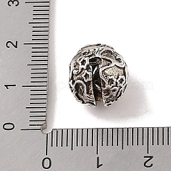 チベット風合金チャーム  カドミウムフリー＆鉛フリー  丸い星  アンティークシルバー  13x12.5x12mm  穴：2.5mm&nbsp;TIBE-Q090-27AS