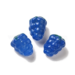 手作りランプワークビーズ連売り  ブドウ  藤紫色  17x12~13x12~13mm  穴：1.2~1.4mm  約20個/連  13.39''（34センチメートル）&nbsp;LAMP-G162-05B