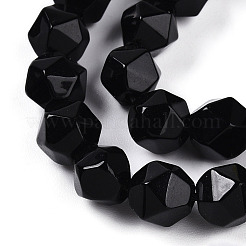 天然石オブシディアンビーズ連売り  多面カット  スターカットラウンドビーズ  7~8x6~7.5x6~7.5mm  穴：1mm  約48~49個/連  14.17~15.35''（36~39センチメートル）&nbsp;G-T139-8mm-50
