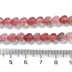 天然石ストロベリークォーツビーズ連売り  ハート  6x6x2mm  穴：0.7mm  約71個/連  15.55''（39.5センチメートル）&nbsp;G-M403-A48-02