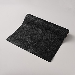花柄PVCレザー生地  服飾材料  DIYの工芸品について  ブラック  1350x303x3mm&nbsp;DIY-WH20076-42B