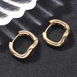 真鍮製フープピアス  18KGP本金メッキ  15x18x6mm&nbsp;EJEW-D320-12G