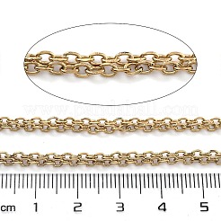 PVD真空メッキ304ステンレス鋼アズキチェーン  ゴールドカラー  リンク：3x2x0.5mm&nbsp;CHS-H026-07A-G