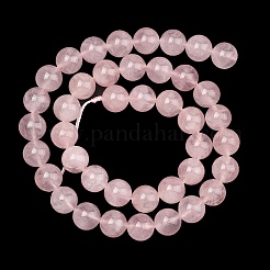 天然マダガスカル ローズクォーツビーズ連売り  スムーズなラウンド  10~11mm  穴：0.8mm  約40~41個/連  15.16''~15.55''（38.5~39.5センチメートル）&nbsp;G-Z146-A01-10mm-01