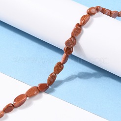 合成ゴールドストーン金砂石ビーズ連売り  ナゲット  タンブルストーン  8~11x7.5~9x4.5~7mm  穴：0.8mm  約42個/連  15.94''（40.5センチメートル）&nbsp;G-G018-14A
